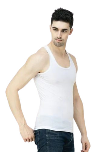 Men White Color Vest