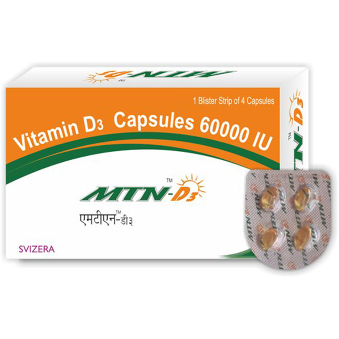 MTN D3 - Vitamin D3 Capsules 60,000 IU