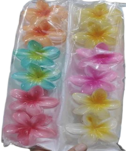 Multicolor Flower Clips