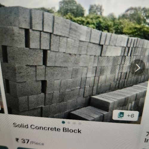 Solid concrete block
