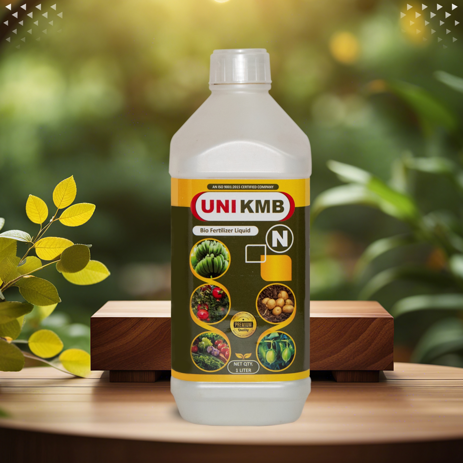 UNI KMB Biofertilizer Liquid - Frateuria Aurantia Bacteria, 1 Ltr/acre, Water Soluble, Quick Release | Solubilizes Potassium, Promotes Plant Growth, Supports Drought Tolerance