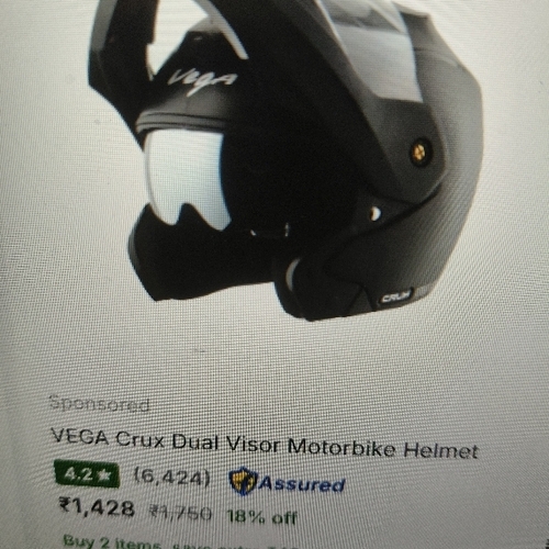 Vega crux dual visor