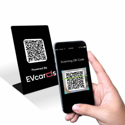White Acrylic Qr Code Stand