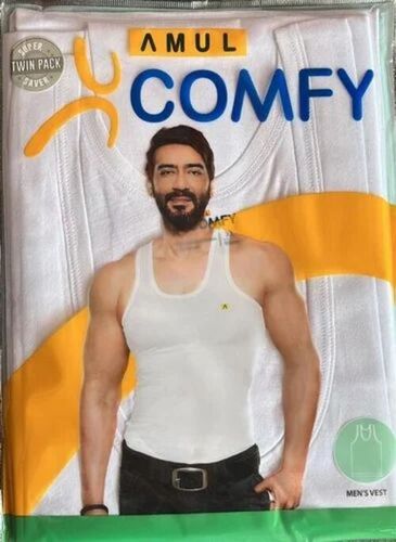 White Plain Men Vest
