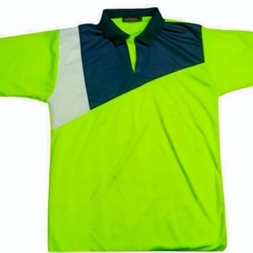 Men Polyester Collar Neck T Shirt