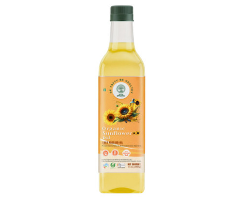 Organic Cold Pressed Sunflower Oil 1 Litre
