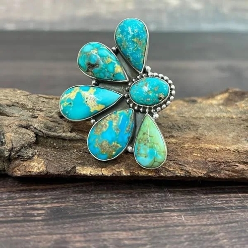 Royston Turquoise Adjust Ring