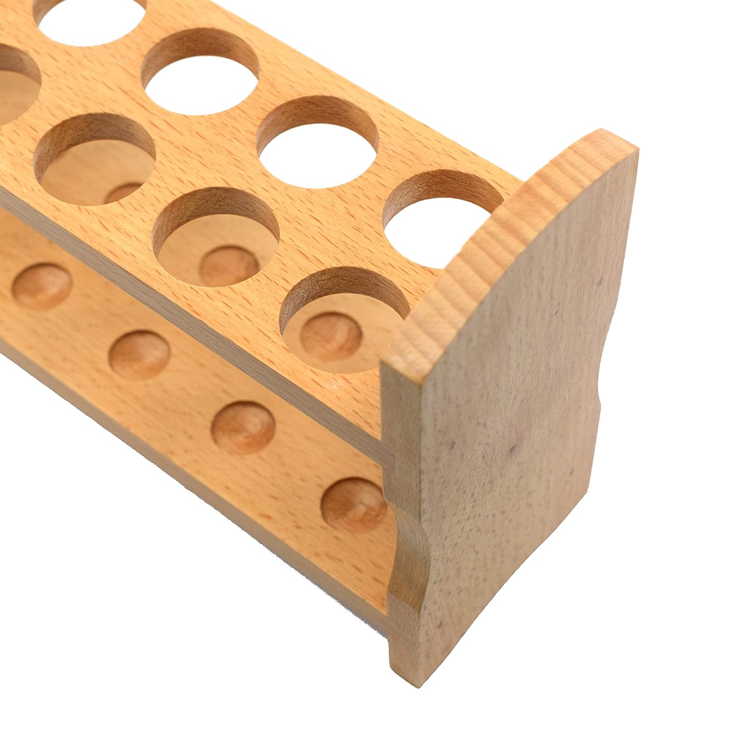 Wooden Test Tube Stand 12 Hole - Shape: Cuboid