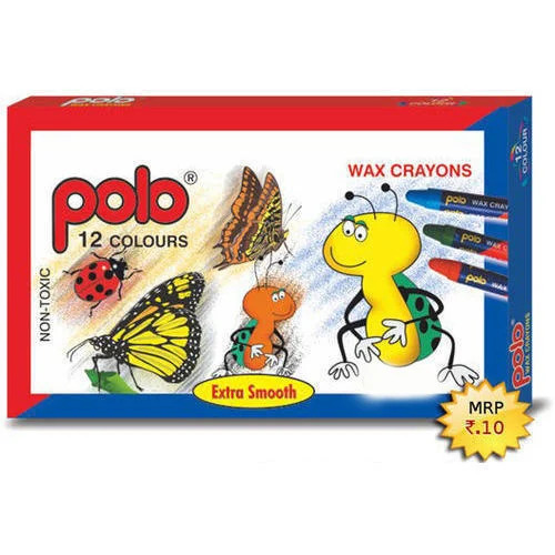 12 Colours Wax Crayons