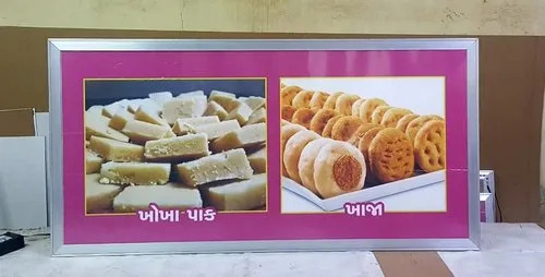 Aluminum Clip On Led Backlit Frame For Restaurant - Features: Energy Efficient