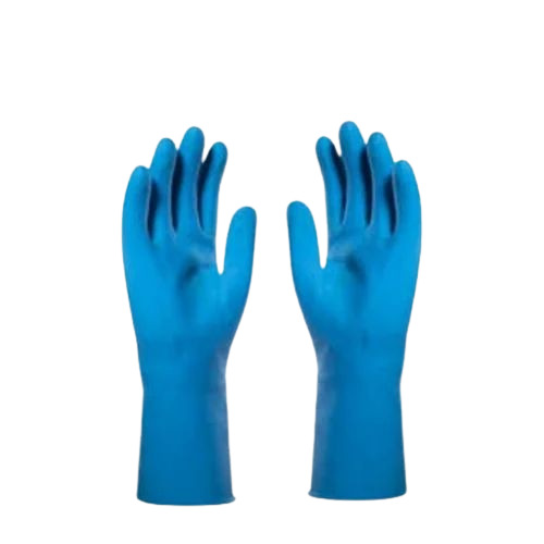 Blue Color Industrial Rubber Gloves