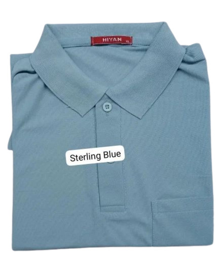 Blue Color Plain Matty T Shirt
