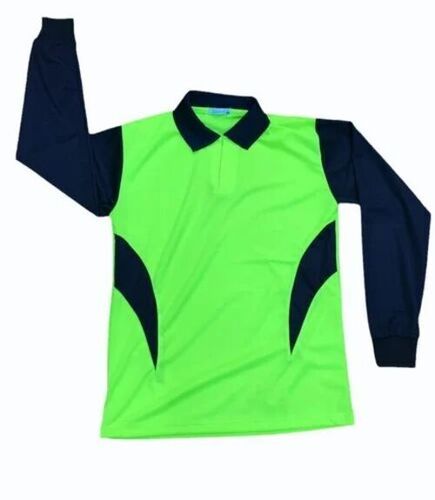 Men Polyester T Shirt - Regular Fit, Multi Color, Full Sleeves, Polo Collar | Lightweight, Quick Dry, Comfortable Fit