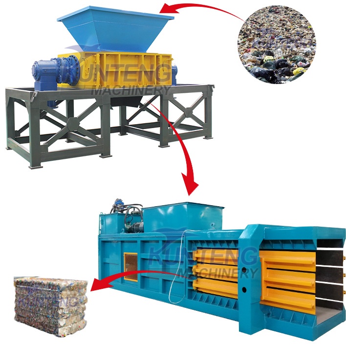 Municipal Solid Waste Shredding And Baling Production Line - Automatic Grade: Automatic
