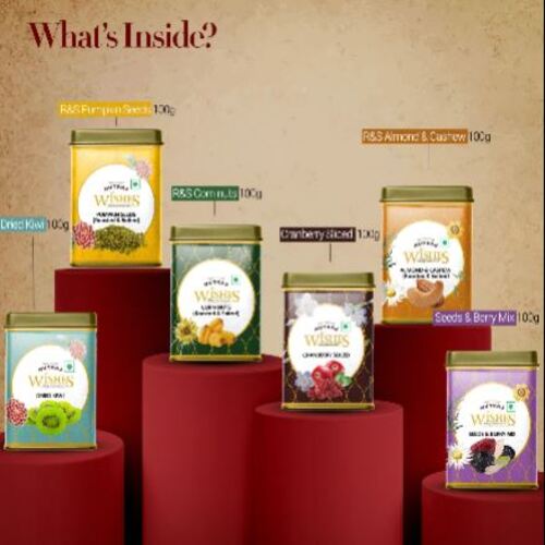 Nutraj Wishes (6 X 100 G) 600 G Zest Gift Box (10 Pcs) Gb-159
