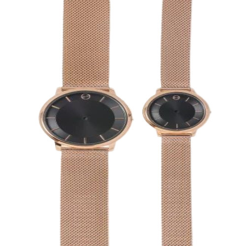 Round Dial Couple Watch Set