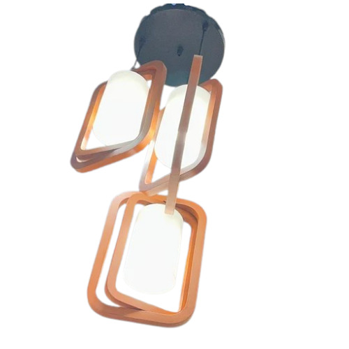 Wooden Rectangular Hanging Light - Color: Multicolor