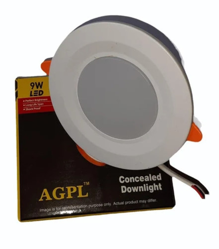 9W Agpl Led Concealed Round Downlight - Color: White