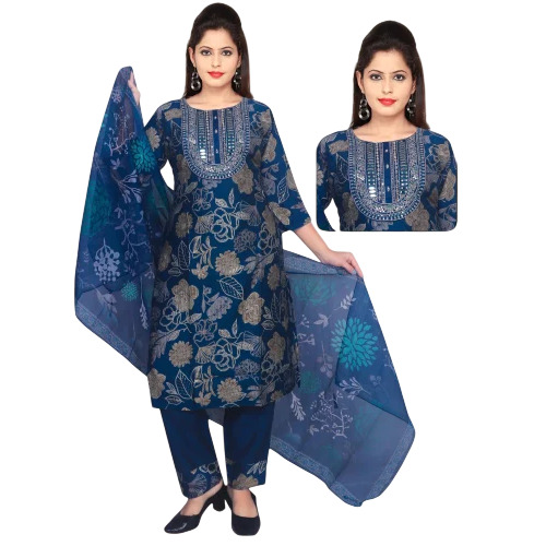 Berlin Digital Printed Ladies Kurti 3 Pcs Set
