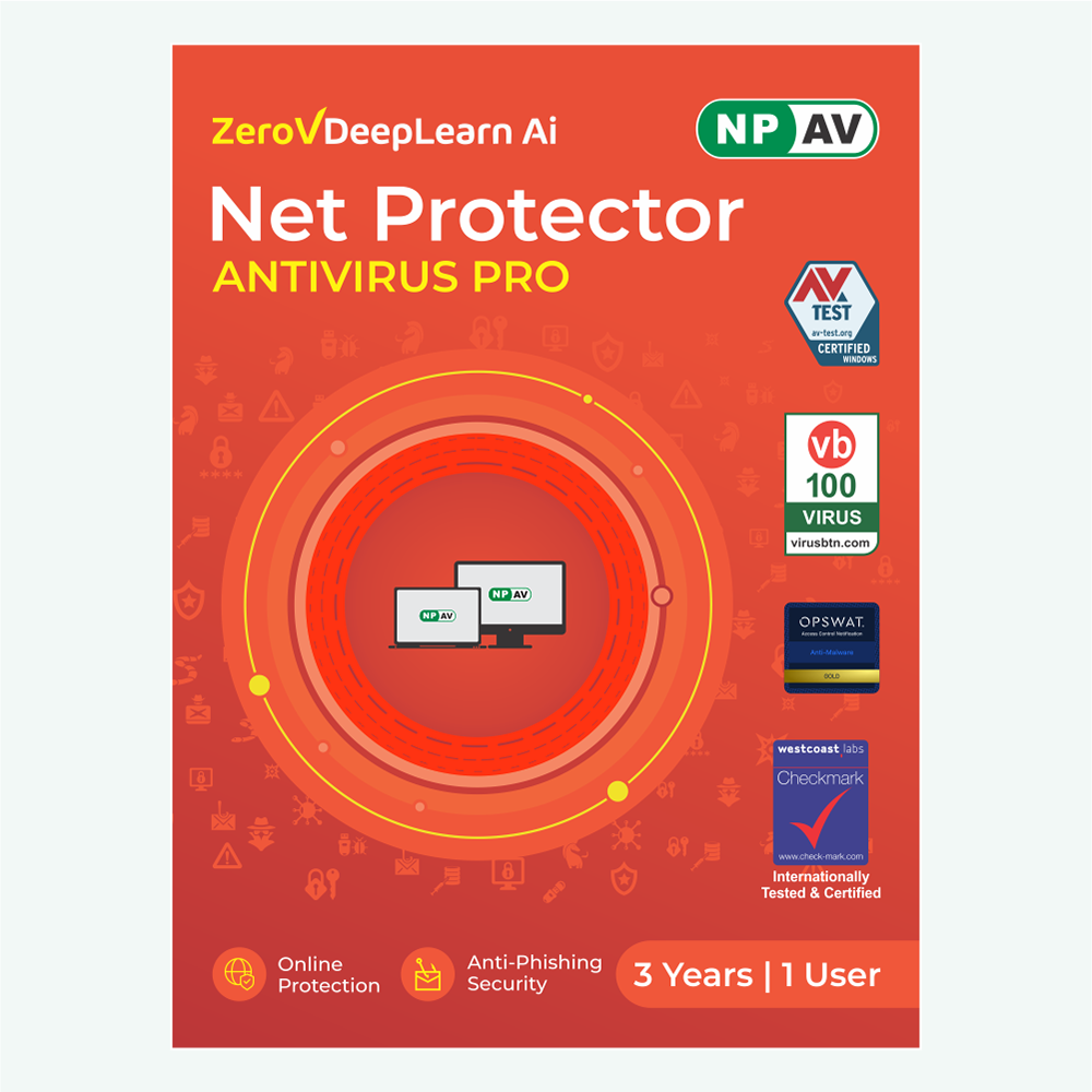Net Protector Antivirus - Pro 2026 | 1 User - 3 Year with ZeroVDeepLearn Ai