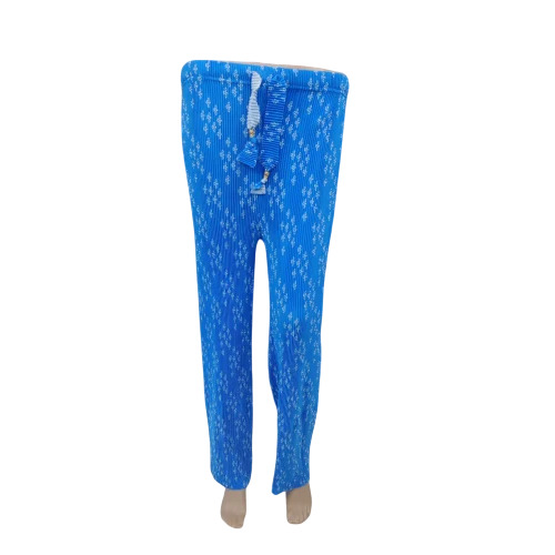Pratham Krishna Latest Polyester Palazzo - Color: Blue