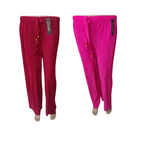 Pratham Krishna Polyester Plain Crush Palazzo