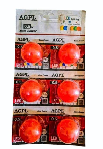 Red Led Night Bulb - Color: White