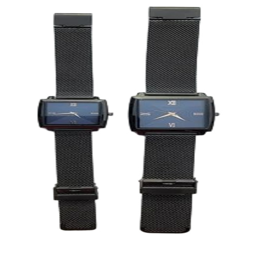 Square Dial Couple Watch Set