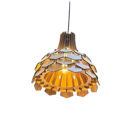 Wooden Leaf Hanging Light