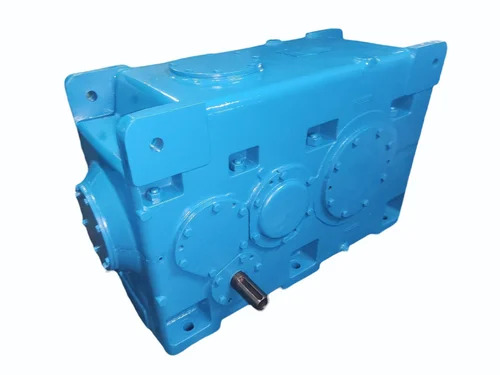 Cast Iron Horizontal Helical Gearbox - Color: Blue