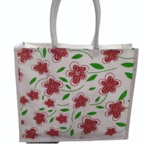 Eco Friendly White Printed Jute Bag