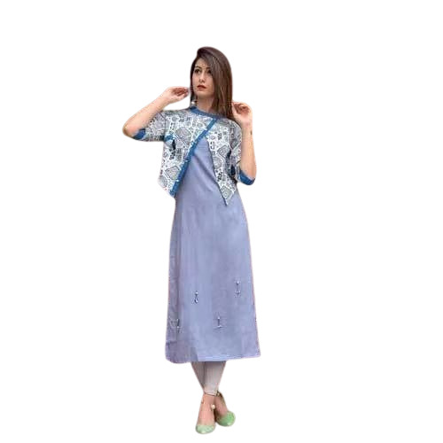 Ladies Designer Cotton Jacket Kurti