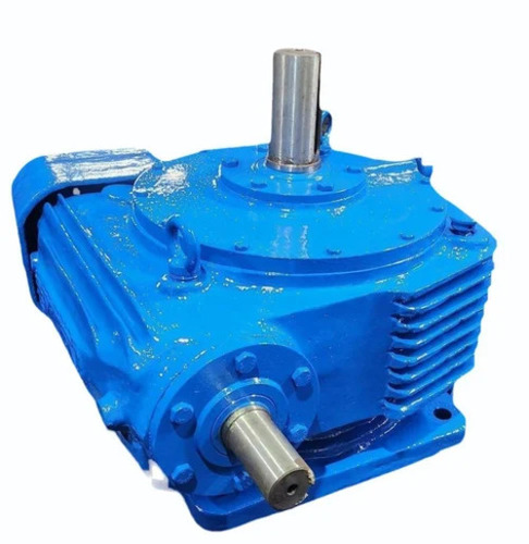 Vertical Worm Reduction Gearbox - Color: Blue