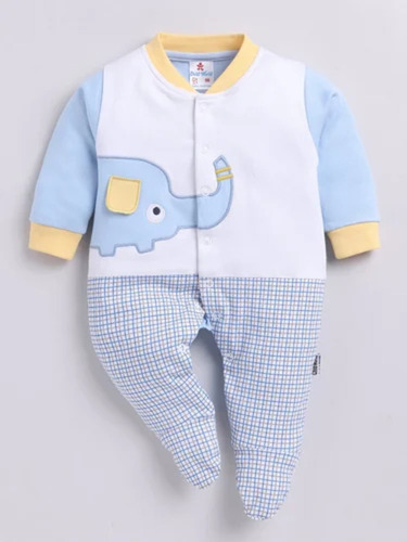 100% Cottoni? Interlock Knit Full Sleeves H Romper,,,,