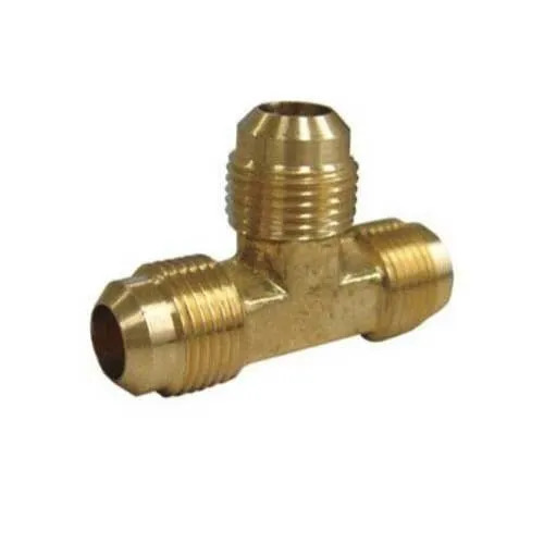 Brass Reducing Flare Tee Elbow - Color: Golden
