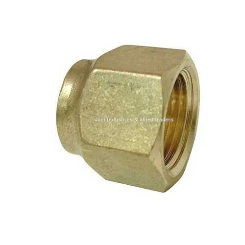 Brass Short Flare Reducing Nut - Color: Golden