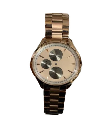 Golden Round Mens Watch
