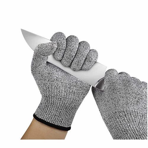 Grey Color Cut Resistant Gloves 