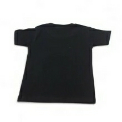 Kids Plain T Shirt - Cotton, Customized Size, Black, Round Collar | Breathable, Skin Friendly, Washable, Sleeveless, Modern Style