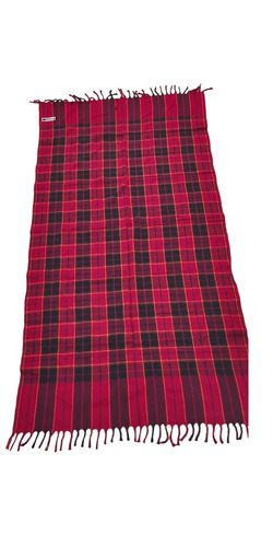 Ladies Red Printed Woolen Fancy Shawl