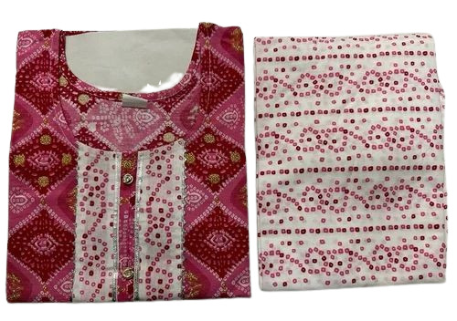 Printed Cotton Kurti Pant Set