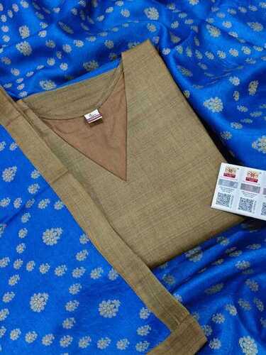 Pure Tussar Silk Dress Material Set