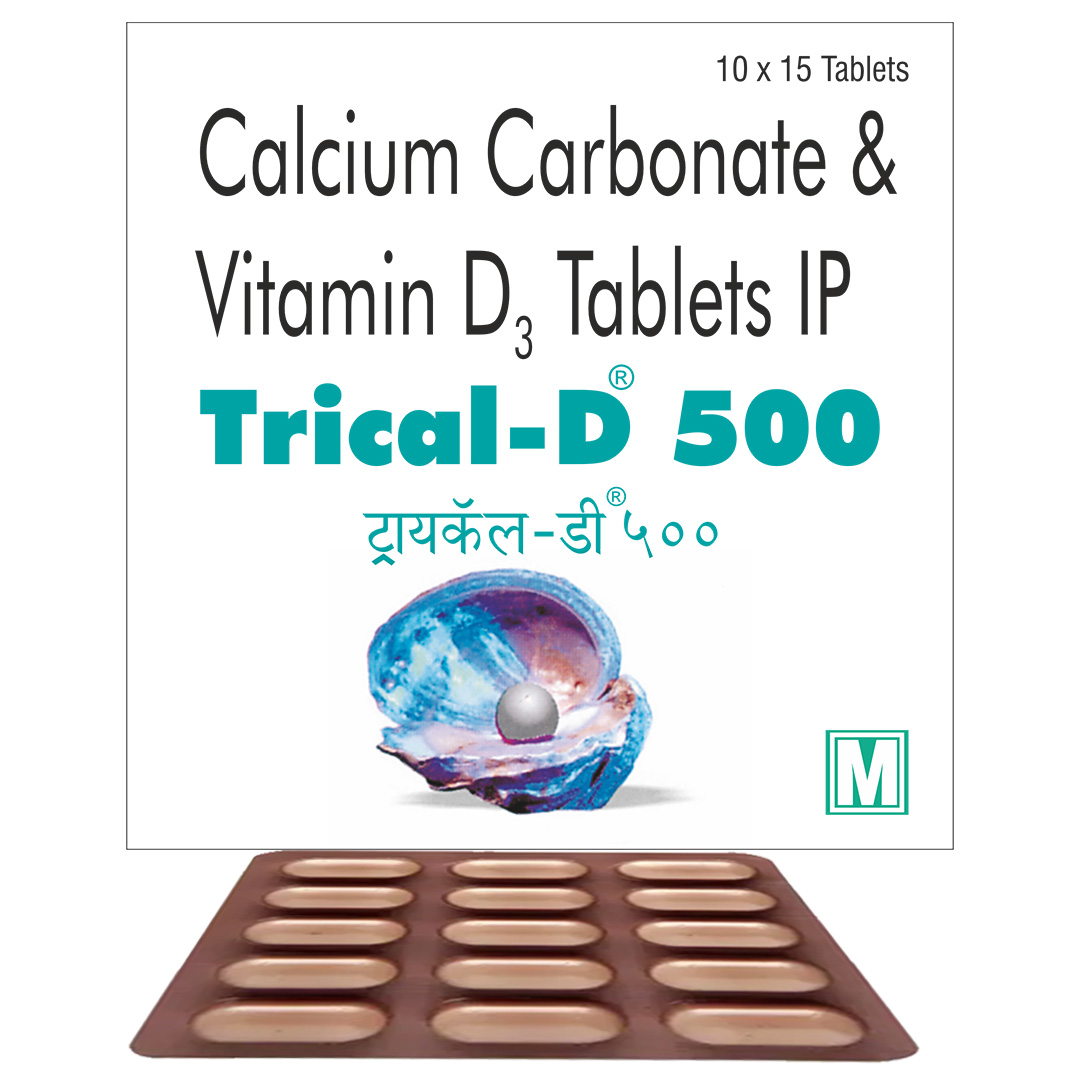 Trical-d 500 Calcium Carbonate & Vitamin D3 Tablets Ip
