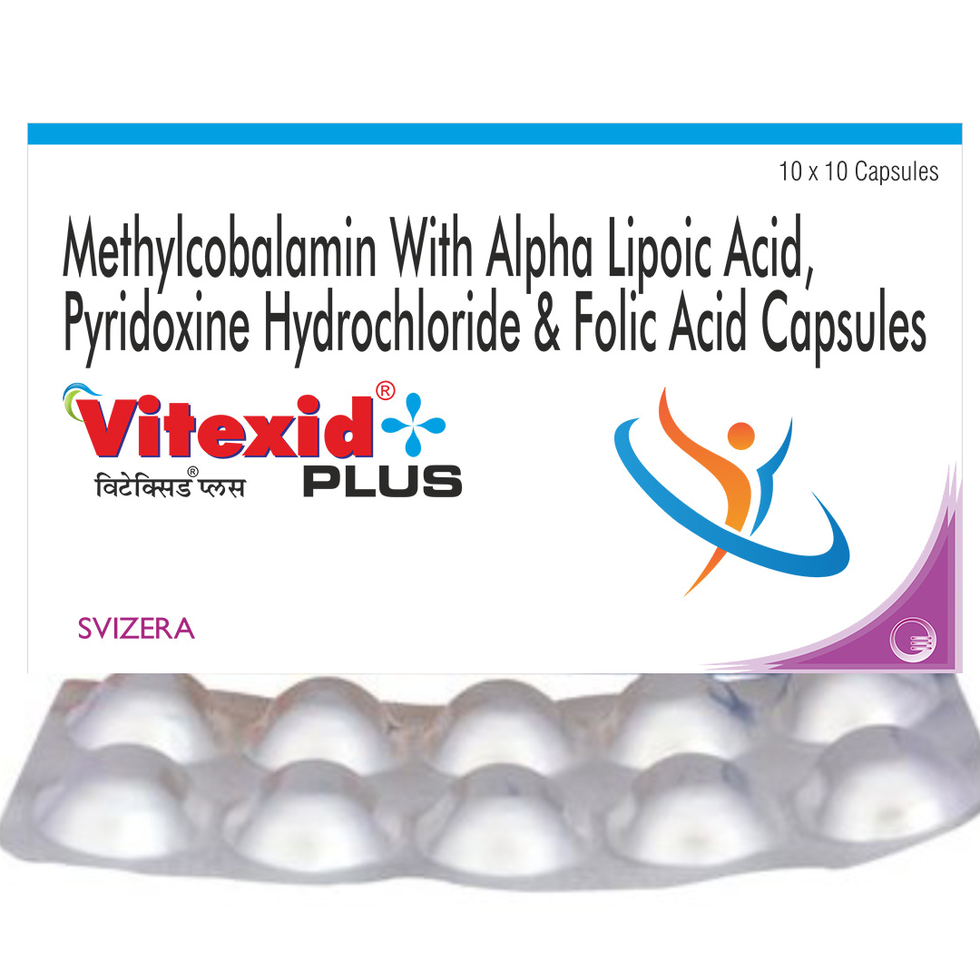 Vitamin B12 With Alpha Lipoic Acid, Vitamin B6 And B9 Capsules - Brand Name: Vitexid | Private Label | Third Party Manufacturing