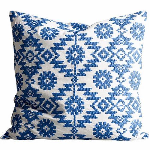 Blue And White Cushion Cover