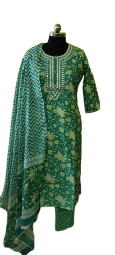Cotton Kurti Pant Dupatta Set