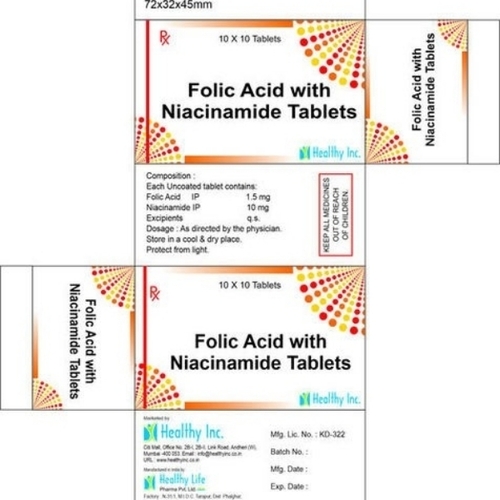 Folic Acid Withniacinamide Tablets