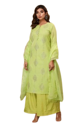 Ladies Green Palazzo Suit Set