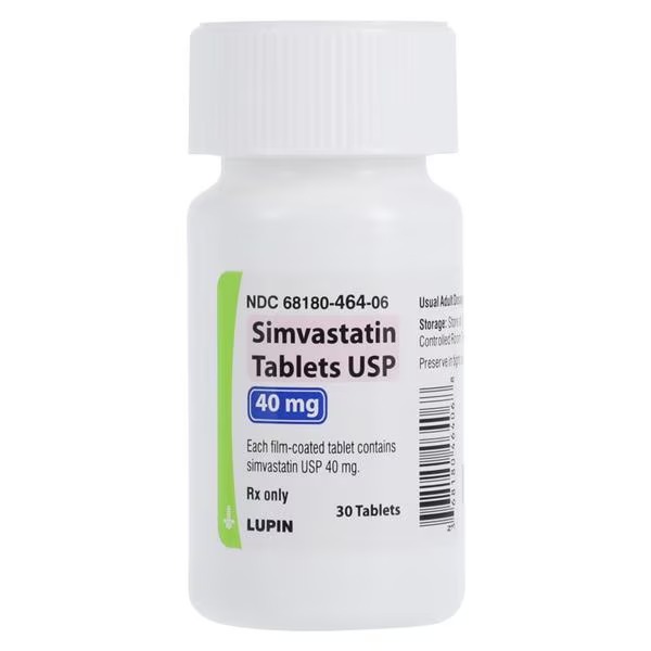 Simvastatin 40 Mg Tablets - Shelf Life: 3 Days