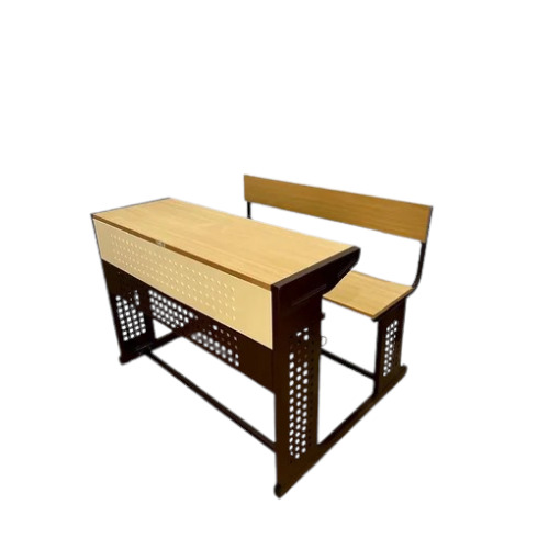 2 Seater Mild Steel School Dual Desk - Color: Multicolor